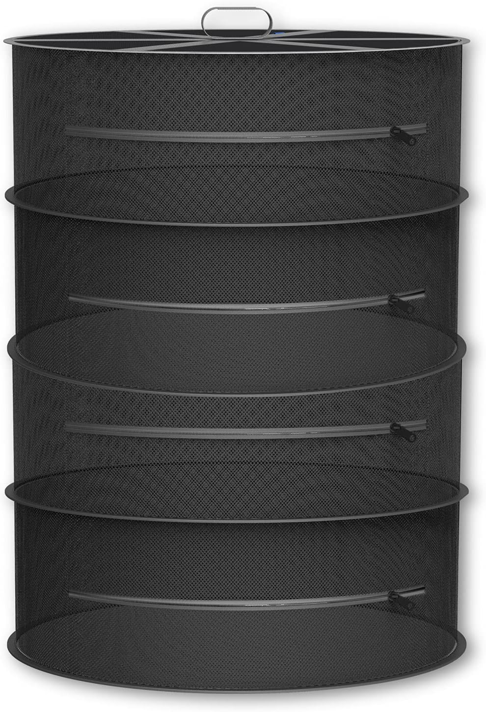 Four-tier AC Infinity hanging mesh herb drying rack
