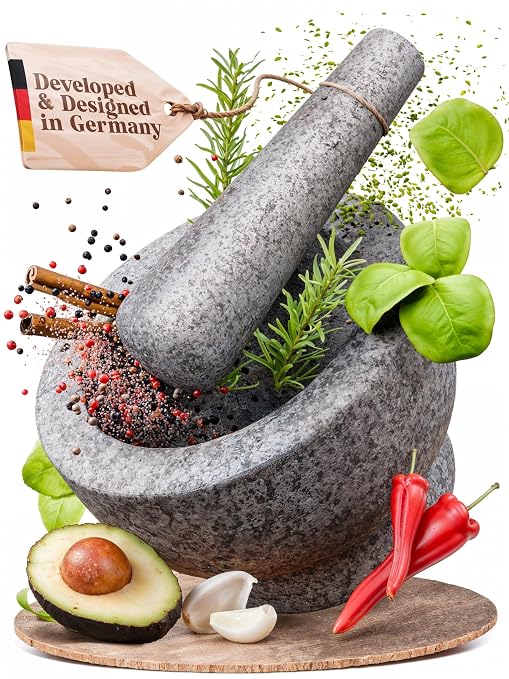 Unpolished granite ChefSofi mortar and pestle