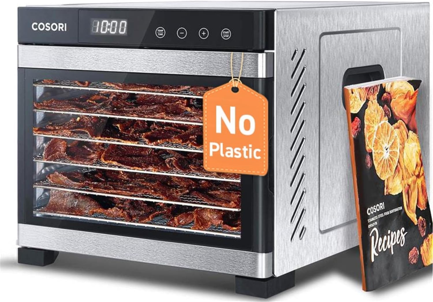 COSORI stainless steel food dehydrator with six trays